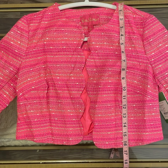 🎉SALE💓NWT Lilly Pulitzer pink cropped blazer, 2 - Picture 4 of 4